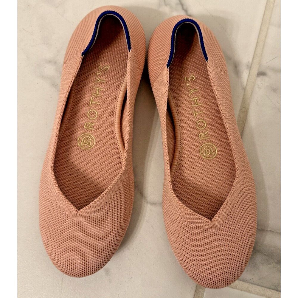 Rothy's THE FLAT Shoes SAKURA PINK Women's Size 6 Ballet Knit Comfort Slip On‎